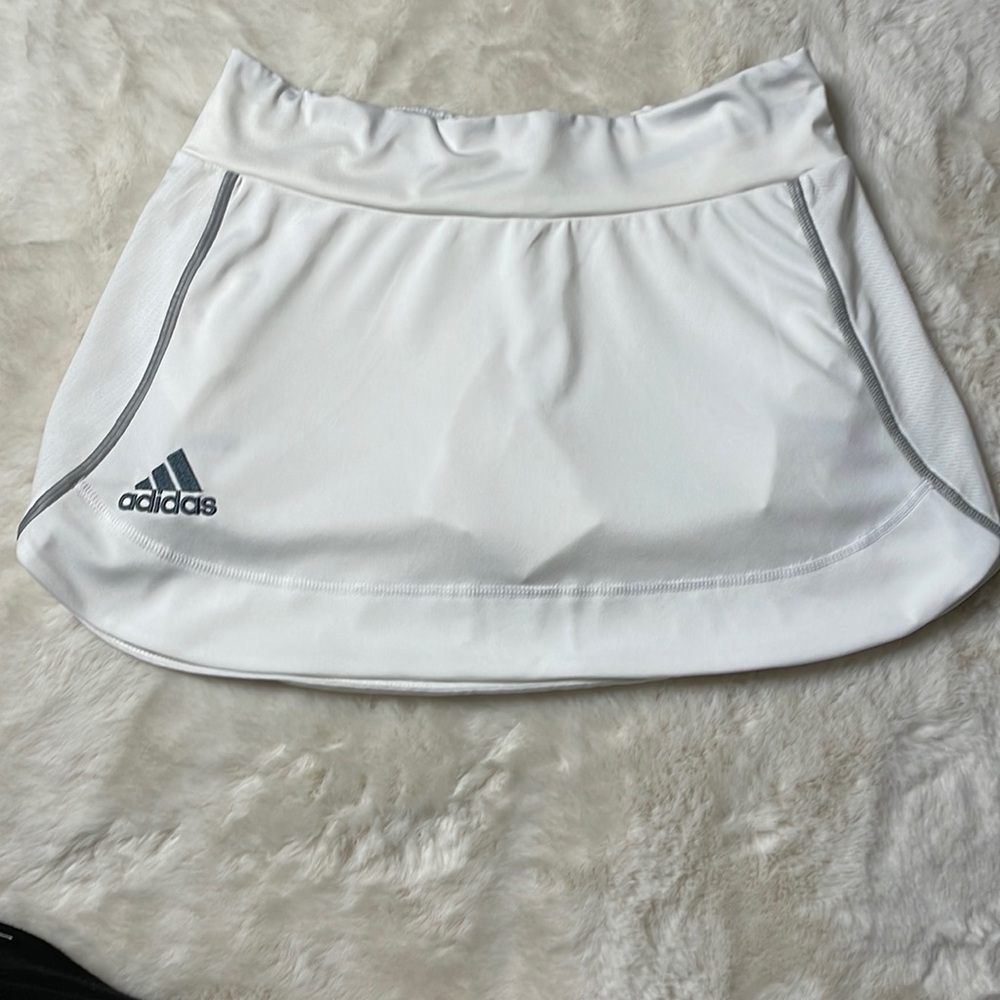 White Adidas Tennis Skirt